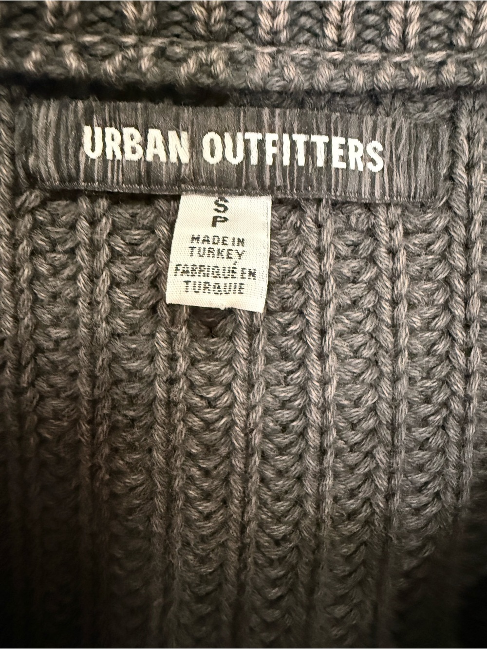 Urban Outfitters, Issac Cable Knit Open Front Cardigan sz S - Picture 8 of 10